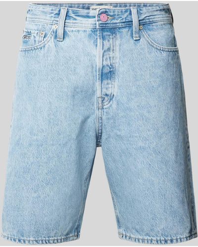 Jack & Jones Baggy Fit Jeansshorts im 5-Pocket-Design Modell 'ALEX' - Blau