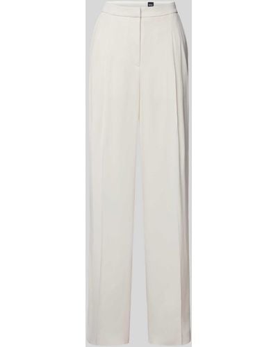 BOSS Anzughose mit Haken- und Reißverschluss Modell 'Tozera' - Weiß