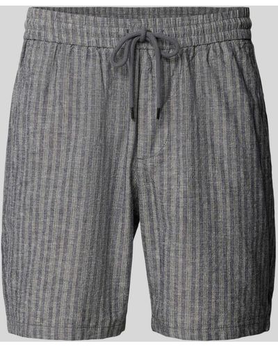 Only & Sons Shorts mit Streifenmuster Modell 'STEL' - Grau