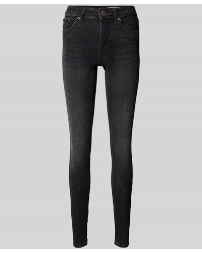 Vero Moda Skinny Fit Jeans im 5-Pocket-Design Modell 'LUX' - Schwarz