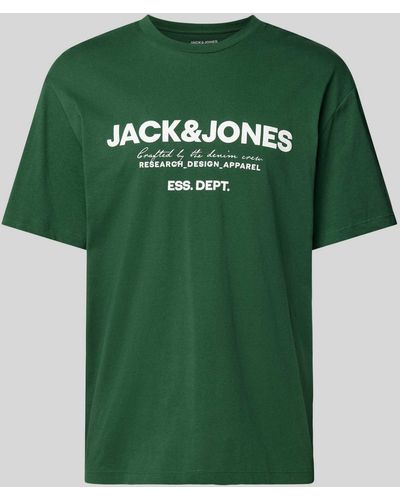 Jack & Jones T-shirt Met Labelprint - Naturel