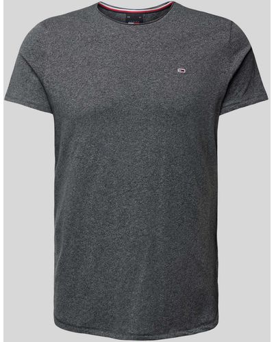 Tommy Hilfiger T-Shirt mit Logo-Stitching - Grau