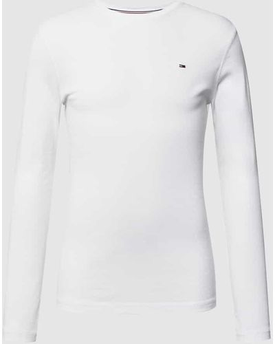 Tommy Hilfiger Geripptes Shirt aus Bio-Baumwolle - Weiß
