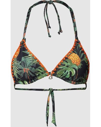 Banana Moon Bikini-Oberteil mit Allover-Print Modell 'NUCO' - Grün