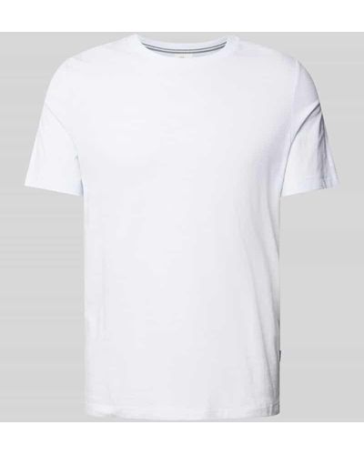 S.oliver T-Shirt in Melange-Optik - Weiß