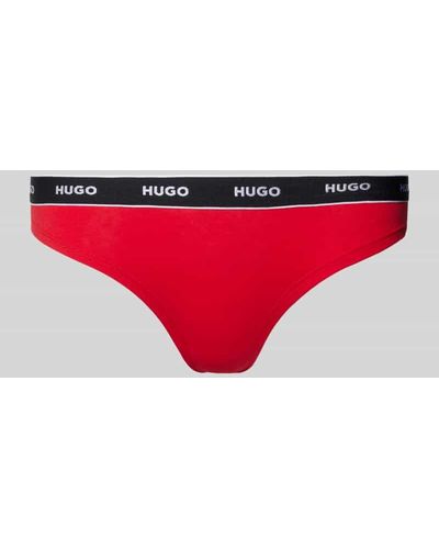 HUGO String mit Label-Bund Modell 'Carousel' - Rot