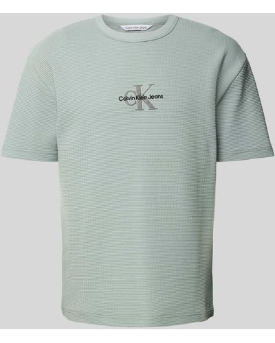 Calvin Klein T-Shirt mit Rundhalsausschnitt - Grün