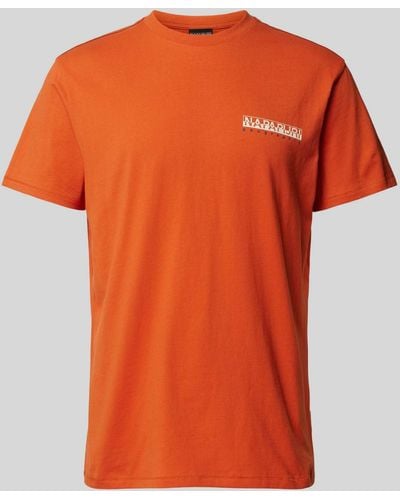 Napapijri T-Shirt mit Rundhalsausschnitt Modell 'GRAS' - Orange