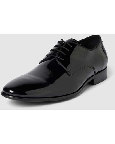 DIGEL Derby-Schuhe aus Leder mit Schnürung Modell 'SILVANO' - Schwarz