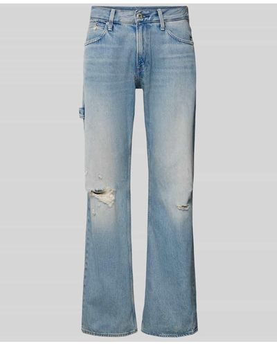 G-Star RAW Bootcut Fit Jeans mit Label-Patch Modell 'Lenney' - Blau