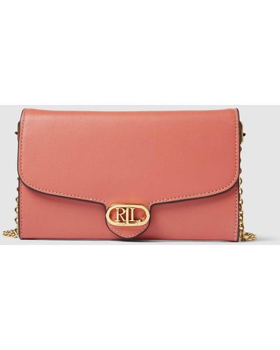Lauren by Ralph Lauren Crossbody Bag mit Label-Applikation Modell 'ADAIR' - Pink