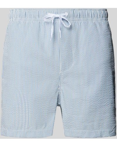 Only & Sons Badehose mit Strukturmuster Modell 'TED' - Blau