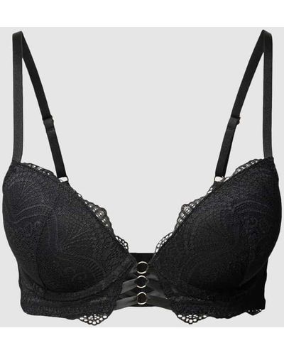 Lascana Push-up-BH mit Spitzenbesatz Modell 'Elenora' - Schwarz