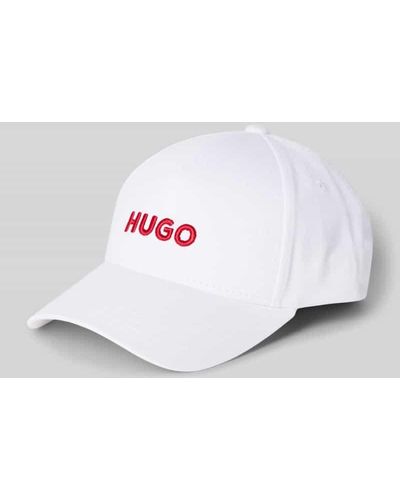 HUGO Basecap mit Label-Stitching Modell 'Jude' - Weiß
