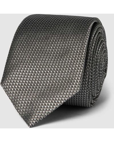 HUGO Seidenkrawatte mit Allover-Muster Modell 'Tie' (6 cm) - Grau