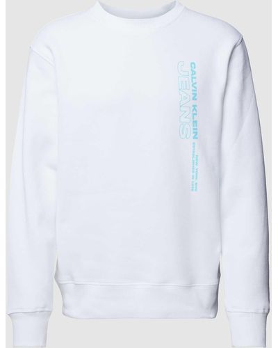 Calvin Klein Sweatshirt Met Labelprint - Wit