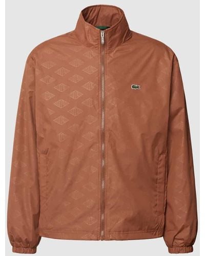 Lacoste Windbreaker mit Label-Detail - Braun