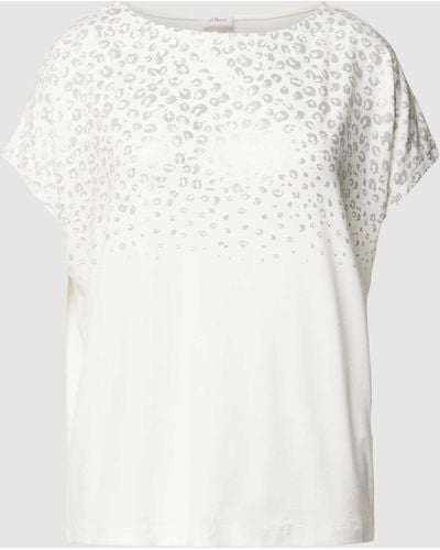 S.oliver T-Shirt mit Kappärmeln - Weiß