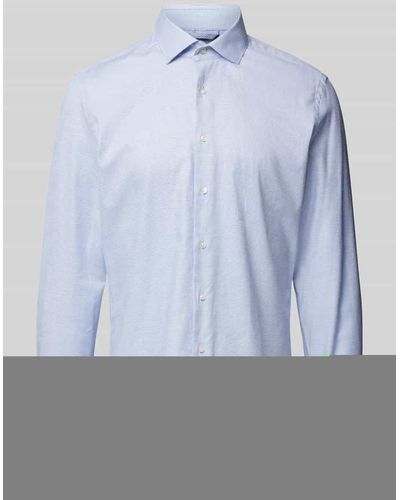 Seidensticker Regular Fit Business-Hemd mit New-Kent-Kragen - Blau