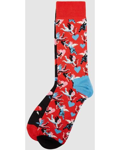 Happy Socks Socken mit Stretch-Anteil im 2er-Pack - Rot