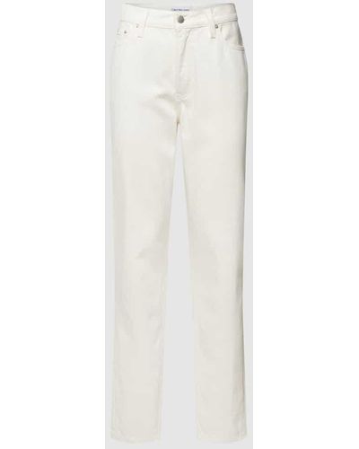 Calvin Klein Bootcut Jeans mit Label-Detail - Weiß