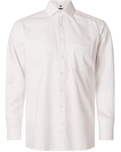 Olymp Regular Fit Business-Hemd aus Twill - Weiß