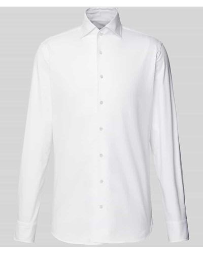 Profuomo Slim Fit Business-Hemd mit Kentkragen Modell 'SKY BLUE' - Weiß