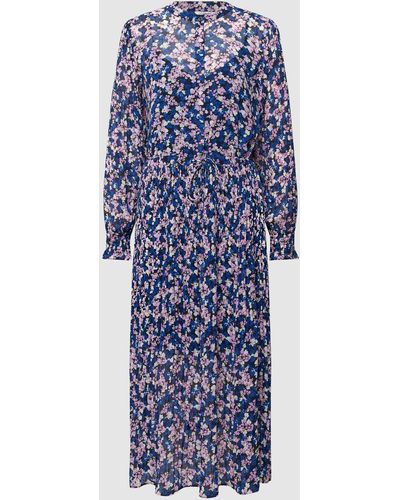 Mbym Maxi-jurk Met All-over Bloemenmotief Van - Blauw