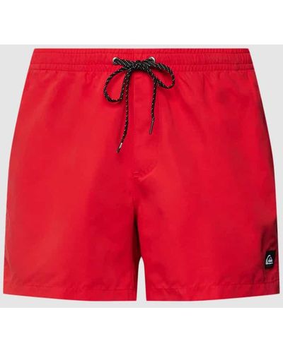 Quiksilver Badehose mit Label-Detail - Rot