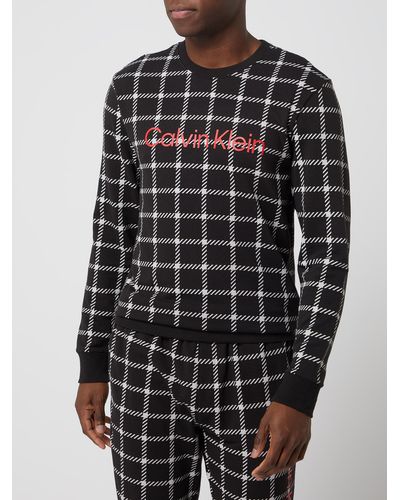 Calvin Klein Pyjamabovendeel Met Stretch - Zwart