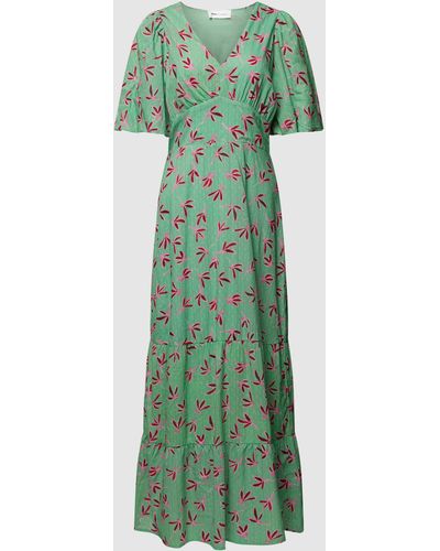 Pom Maxi-jurk Met All-over Bloemenmotief - Groen