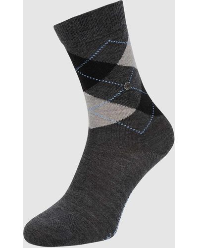 Burlington Socken mit Schurwoll-Anteil Modell 'Marylebone' - Schwarz