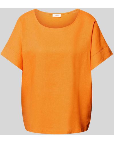 S.oliver T-Shirt mit Rundhalsausschnitt - Orange