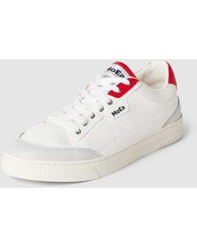 Moea Sneaker mit Schnürung und Label-Details - Weiß