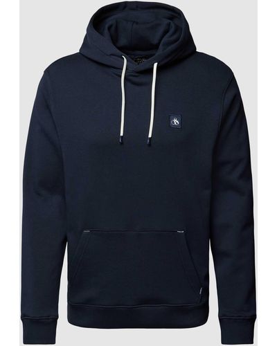 Scotch & Soda Hoodie Met Logobadge - Blauw