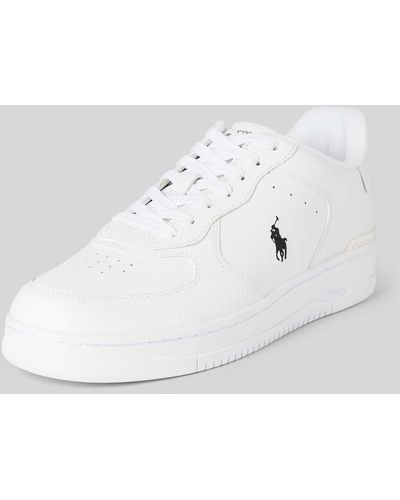 Polo Ralph Lauren Sneaker mit Logo-Stitching Modell 'MASTERS' - Weiß
