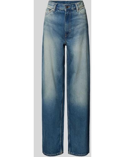 Weekday Loose Fit Jeans im 5-Pocket-Design Modell 'Rail' - Blau