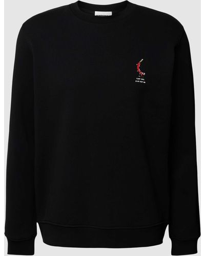 ARMEDANGELS Sweatshirt mit Stitching-Detail Modell 'BAARO PIXXEL' - Schwarz