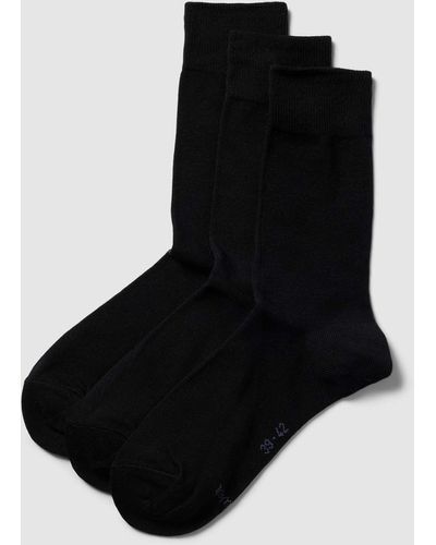 S.oliver Socken mit Stretch-Anteil im 3er-Pack - Schwarz