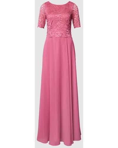 Vera Mont Abendkleid mit Lochmuster - Pink