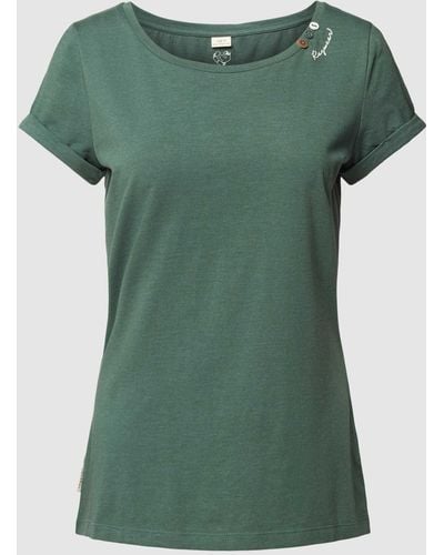 Ragwear T-shirt Met Sierknopen - Groen