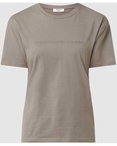MSCH Copenhagen T-Shirt aus Bio-Baumwolle Modell 'Liv' - Grau