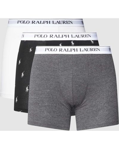Polo Ralph Lauren Trunks mit Logo-Bund 3er-Pack Modell 'BRIEF' - Grau