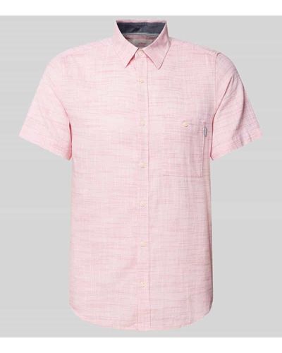 S.oliver Regular Fit Freizeithemd mit Strukturmuster - Pink