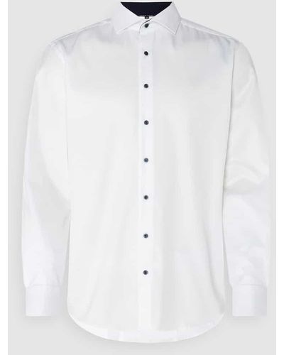 Eterna Comfort Fit Business-Hemd aus Twill - Weiß