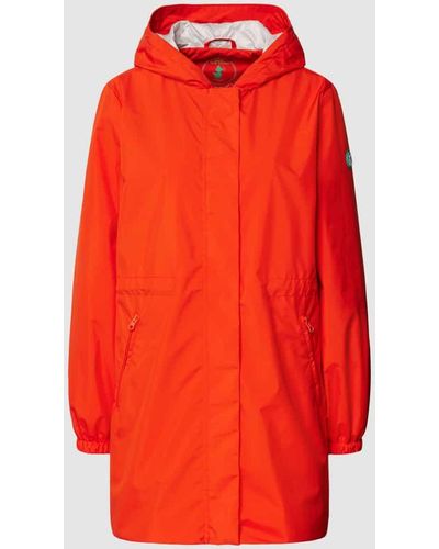 Save The Duck Parka mit Label-Patch Modell 'FLEUR' - Rot
