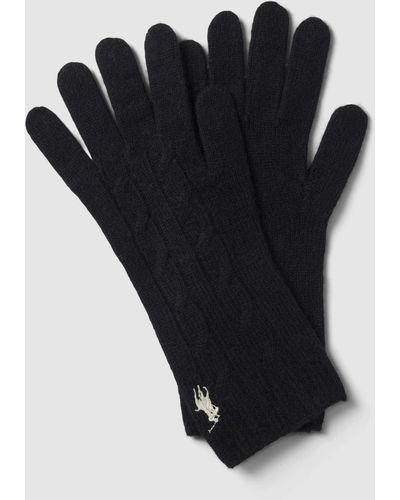 Polo Ralph Lauren Handschoenen Met Labeldetail - Zwart