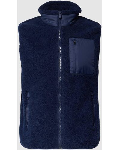 Save The Duck Gilet Met Labelpatch - Blauw