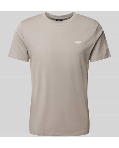 JOOP! Jeans T-Shirt in unifarbenem Design Modell 'Alphis' - Grau