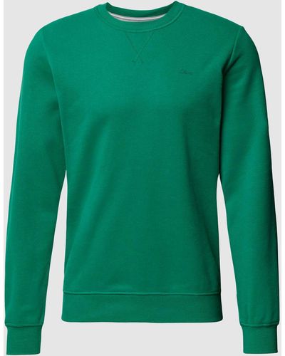 S.oliver Sweatshirt mit Label-Schriftzug - Grün